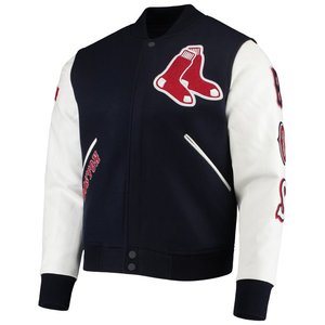 2025 Logo personnalisé hommes varsité vestes toile col montant avant brodé surdimensionné décontracté hiver haute rue - Product Image 1