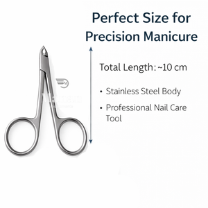 Professional Stainless Steel Curved <b>Cuticle</b> Scissors Nail <b>Trimmer</b> Precision Manicure Pedicure Nail Care Tool for Finger Use - Product Image 3