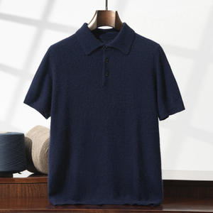 Trending 2025 Custom Polo Shirt Collar striped <b>Tshirt</b> for Men Vintage Style mens polo shirt - Product Image 6