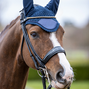 Bonnet d'oreille de cheval Premium Pakistan Made Custom Crochet Washable Light Fly Veil for Elegant Riding Events Ear Bonnet - Product Image 5