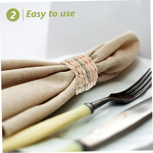 Rond de serviette tissé rond fabriqué au Vietnam matériau écologique pour la décoration de la maison et de la vaisselle en gros - Product Image 6