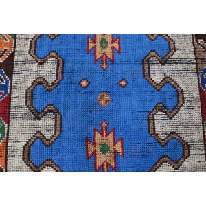 0.3x11.7 ft Vintage Rug, Turkish <b>Runner</b> Rug, <b>Red</b> Solid Wool Rug - Product Image 5