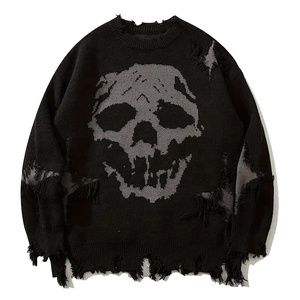 Premium New Design Distressed 100% Cotton Fleece <b>Pullover</b> <b>for</b> <b>Men</b> Streetwear Y2K Custom Made Regular Fit Solid Pocket Sweatshirt - Product Image 1