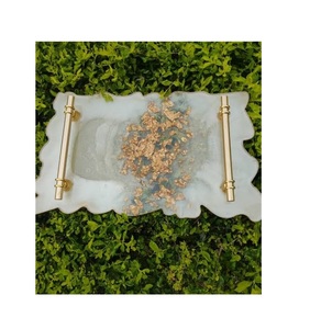 Meilleur plateau en résine époxy de Style nordique avec caboteur en résine 100% meilleure qualité de plateau en résine fait main meilleur prix emballage personnalisé - Product Image 6