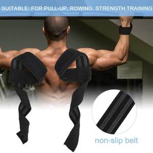 Venta al por mayor de algodón personalizado levantamiento de pesas gimnasia muñequeras Fitness culturismo antideslizante de alta calidad logotipo personalizado negro - Product Image 6