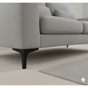 Pieds de meubles en plastique noir en forme de T de 12 cm, pieds de canapé robustes, design minimaliste pour salon, convient aux armoires, aux placards, aux meubles TV - Product Image 6