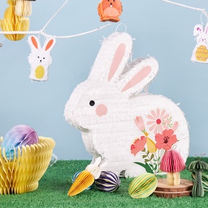 Pascua flor conejo patrón conejito piñata Decoración Accesorios suministros cumpleaños reuniones familiares Baby Shower <span class=keywords><strong>fiesta</strong></span> favores regalos - Product Image 3