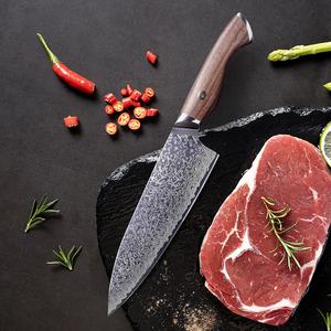 Vente en gros de couteau de cuisine personnalisé de haute qualité OEM ODM lame tranchante nouveau design couteau de chef de cuisine manche en bois - Product Image 3