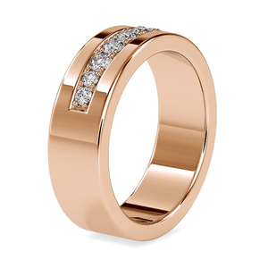 Bague homme de luxe avec 925 plaqué argent Lab Grown Round Cut Diamond Design élégant parfait pour l'élégance de tous les jours ou les cadeaux - Product Image 3