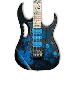 กีตาร์เบส JEM77 Steve Vai Signature รุ่นใหม่เอี่ยม พร้อมฟิงเกอร์บอร์ดไม้มะเกลือลายดอกไม้สีน้ำเงิน  จัดส่งทั่วโลก - Product Image 1