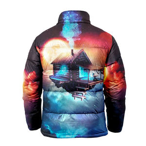 Chaqueta Acolchada Sublimada con Cierre y Cuello Alto de Lona Recubierta para Hombre con Logotipo Personalizado, Nueva Llegada - Product Image 2