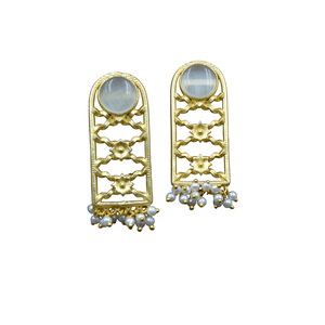 ต่างหูแบบติดหู คอลเลคชั่นล่าสุด ชุบทอง ประดับด้วยหินด้าน คุณภาพดี ทำจากทองเหลือง แฟชั่นทันสมัย เหมาะสำหรับผู้หญิงและเด็กผู้หญิง - Product Image 3