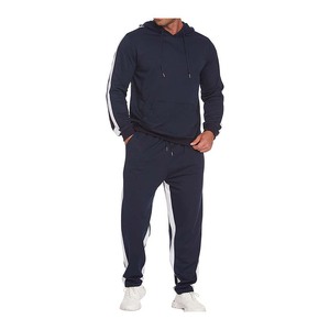 Chándal de hombre sólido de diferentes colores informal en blanco personalizado jersey de dos piezas de manga larga de alta calidad chándales de algodón de invierno para hombre - Product Image 4