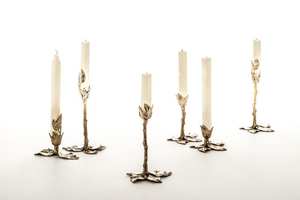 เชิงเทียนโลหะสำหรับตกแต่ง,เชิงเทียนวางข้างเตียงทำจากอะลูมิเนียม - Product Image 3