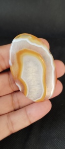 Cabochon d'agate jaune naturelle du Botswana forme lâche 5-8mm bijoux de pierres précieuses de guérison pour pendentif/collier fabriqué par UDGEMS - Product Image 4