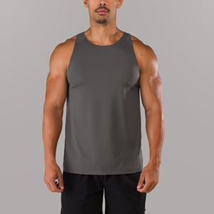 Nuevo diseño Regular Fit sin mangas transpirable lavado gimnasio camiseta sin mangas para hombres OEM verano algodón de alta calidad - Product Image 5