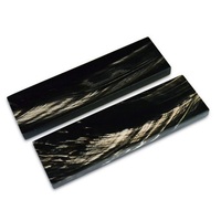 Grande plaque de poignée de couteau en corne de mouton blanche naturelle, étanche, polie, style animalier, faite à la main, objet d'art de collection