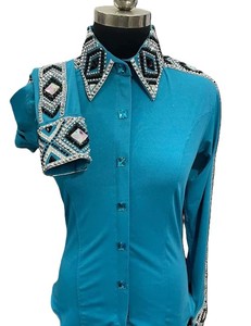 ผ้าทอยืดได้เสื้อโชว์คาวบอยเกิร์ลทำด้วยมือแบบตะวันตก - Product Image 1