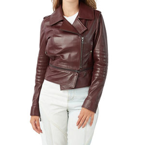 Meilleur Design Couleur Solide Personnalisation Qualité Premium Femmes en Cuir Véritable Tricoté Respirant Vêtements d'Extérieur d'Hiver Vestes - Product Image 4