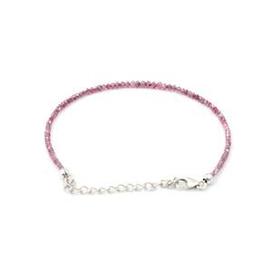 Bracelet en diamant rose AAA+ avec perles facettées rondes de 1,5 à 3 mm, orné de zircon comme pierre principale, idéal pour les cadeaux - Product Image 4