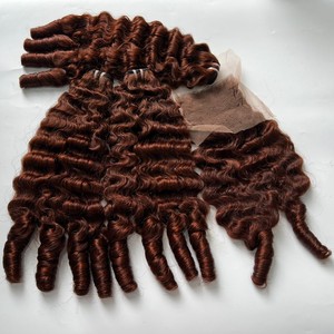 EXTENSIONS DE CHEVEUX HUMAINS VIETNAMIENS 100% ONDULÉS, À DONATEUR UNIQUE CRU ET À FERMETURE - Product Image 1