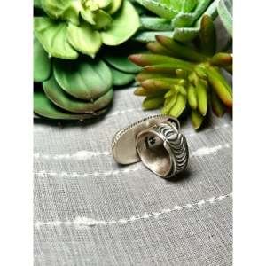 Randy Boyd Royston <b>Adjustable</b> <b>Ring</b> Turquoise Sterling Silver Fashionable Gold Plated Stainless Steel Bezel Setting Inlay Gift - Product Image 5