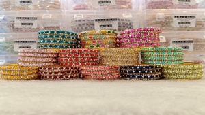 Đẹp rajwadi Bangles thiết lập cho phụ nữ Bridal mặc Fancy kim loại Bangles với đá lấp lánh được cung cấp trong các biến thể màu sắc khác nhau - Product Image 4