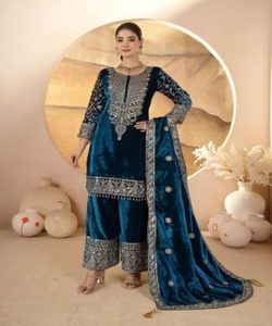 Costume Salwar Kameez indien pakistanais en coton pour femmes, vintage, traditionnel, blanc et jaune, cousu, 3 pièces, pour les fêtes - Product Image 3