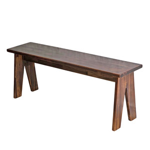 Acacia Wood Patio <b>Bench</b> Rustic Design 120x30x45cm Outdoor/Entry Park/Garden <b>Bench</b> <b>Metal</b> Frame - Product Image 1