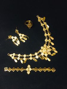 Conjunto de pendientes de collar de cobre chapado en oro de 24 quilates de moda Vintage de inspiración italiana enviado directamente a EE. UU. Francia España Turquía Comoras - Product Image 5