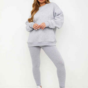 Chándal de mujer de abrigo de manga larga con cremallera, conjunto de ropa deportiva transpirable informal de primavera personalizada al por mayor de OEM - Product Image 1