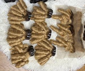 Venta caliente Extensiones de cabello rizado de la mejor calidad Naturaleza profunda y más ondas en todos los colores Cabello humano crudo Precio al por mayor - Product Image 4