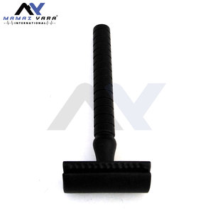 Maquinilla de Afeitar Clásica Ecológica de Metal, Maquinilla de Afeitar de Seguridad de Acero Inoxidable Negro con Doble Filo, Maquinilla de Afeitar Reutilizable para Barbería - Product Image 3