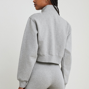 Meilleur pull à manches longues pour femme vierge demi-fermeture éclair coton rue pull pour filles automne col montant sweat-shirt - Product Image 4