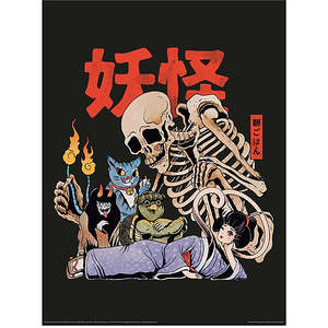 Impresión Artística Yokai Club, Diseño sin Hilo PPMID, Patrón de Naturaleza Muerta para Pared, en Papel - Product Image 1