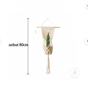 Knotted Macrame Plant Hanger Customized Macrame Plant Hanger for <b>Wall</b> and Window Decoration - Product Image 2