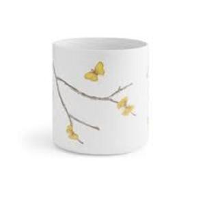 Papillon doré enduit de poudre blanche imprimé avec des branches porte-couverts design pour articles de couverts support en métal élégant fantaisie - Product Image 1