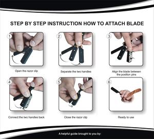 ฮิปสเตอร์มืออาชีพมีดโกนสำหรับร้านตัดผมขอบตรงที่ทำจากไม้ - Product Image 5