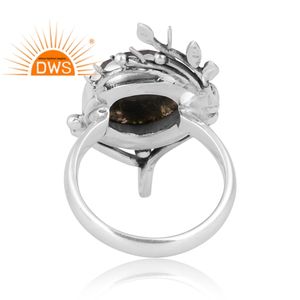 แหวนพลอย925มอสอาเกตสีเงินธรรมชาติดีไซน์พื้นผิวสำหรับผู้หญิงเครื่องประดับที่กำหนดเองเป็นของขวัญสำหรับผู้หญิงสำหรับผู้หญิง - Product Image 2