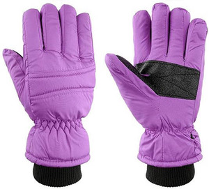 Gants de neige en cuir de chèvre imperméables en cuir de chèvre de course de snowboard pour enfants moufles pour garçons filles enfants vente en gros bon marché - Product Image 2
