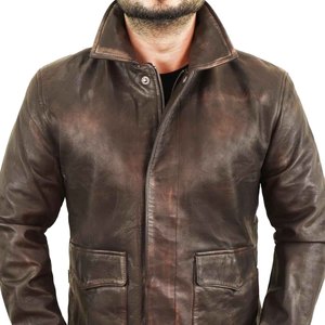 Chaqueta de Cuero Genuino para Hombre, Estilo Moderno con Cuello Alto, con Logotipo Personalizado Impreso en el Cuello de Tela, Todas las Tallas, por HI - Product Image 5