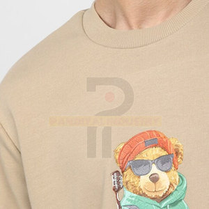 Prix de gros – Sweat-shirt col rond personnalisé pour homme, doublure polaire hiver, coupe oversize, style streetwear, en vente en ligne - Product Image 5