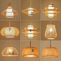 Rotin Bambou Tissage Pendentif Lumière À La Main Dôme Lustre En Osier Abat-Jour Plafonnier Prix Pas Cher du Vietnam