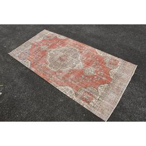 Tapis turc vintage grande surface 5.2 X 10.5ft rouge beige laine Latex support Tabriz rectangulaire Patchwork pour adolescents 5ème chambre - Product Image 2