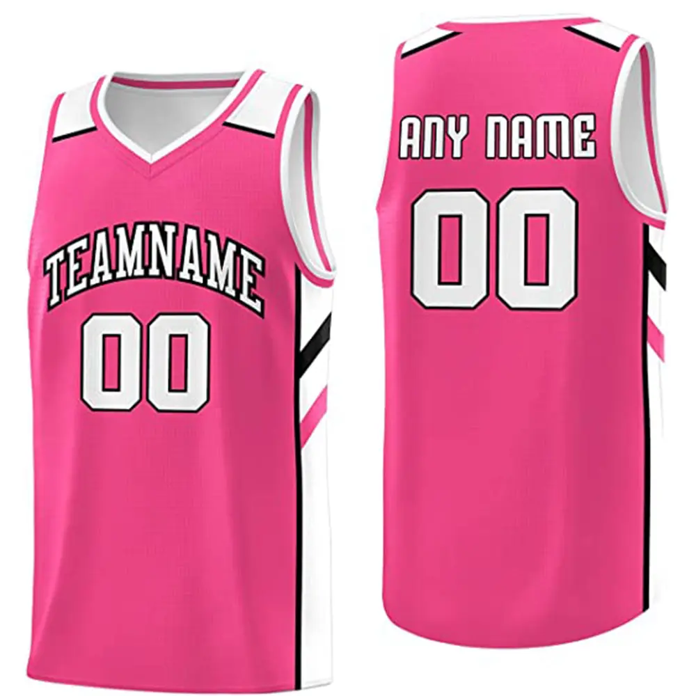 メンズブランクリバーシブルバスケットボールジャージーチームユニフォームアスレチックヒップホップバスケットボールシャツ