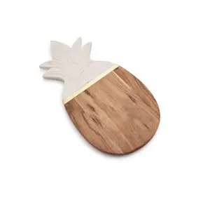 부엌 야채 과일 치즈 & 패스트 푸드 인도산 제품을위한 최신 디자인 천연 대나무 도마