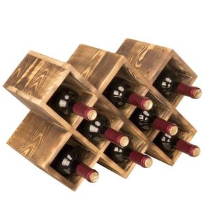 Brown Solid Wood Wine Bottle Storage Rack Holder for <b>Kitchen</b> Home Decoration Dining <b>Table</b> champagne Wine Display Rack Holder bar - Product Image 2