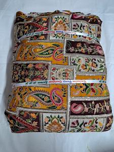 Tissu de crêpe pur haut de gamme, lourdement brodé, respirant, écologique, imprimé en position, textile naturel, textile de maison, designer - Product Image 3