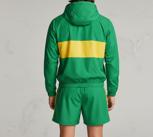 Chaqueta Cortavientos Personalizada con Cremallera y Pantalones Cortos, Conjunto Deportivo Cortavientos para Hombre con Capucha, Transpirable y Ligero - Product Image 6