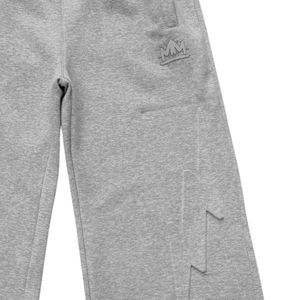Pantalon de survêtement gris unisexe, coupe large, en coton, pantalon de jogging, taille élastique, vêtements de sport décontractés, coupe ample, style streetwear - Product Image 3